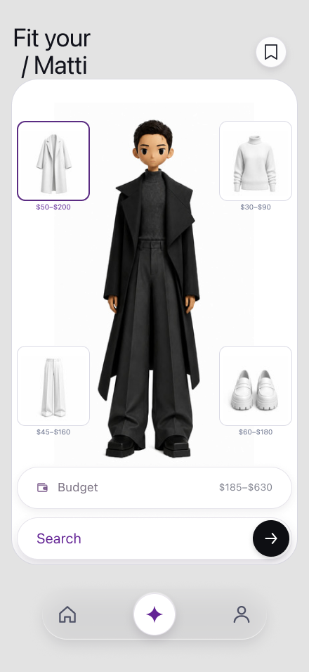 Current MatterFit Matti Studio app design preview